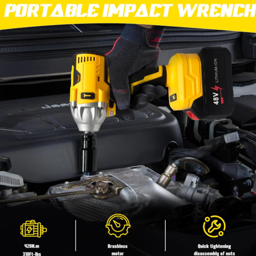 Llave Pistola de Impacto 2 baterias Port