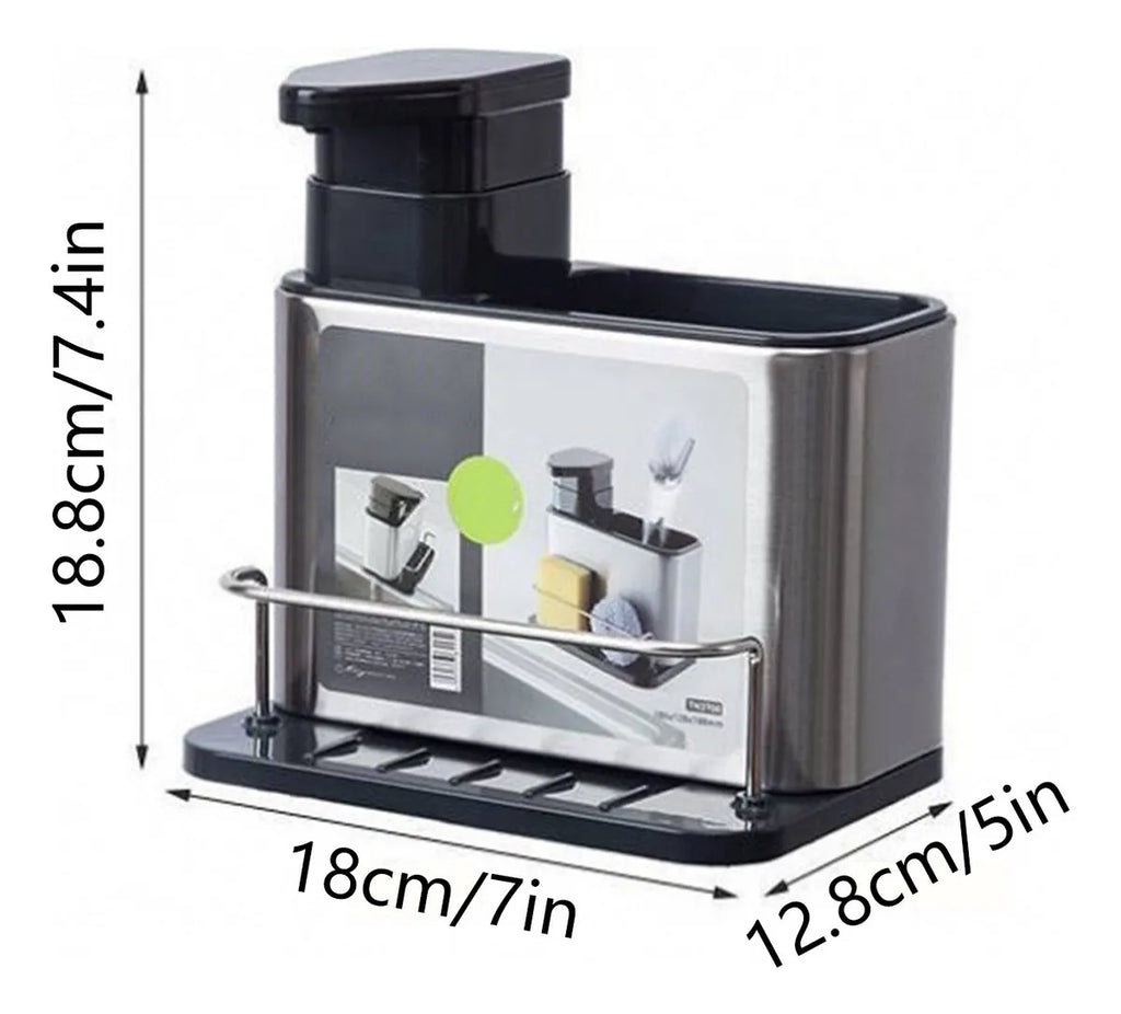 Porta cubiertos con dispensador de jabón