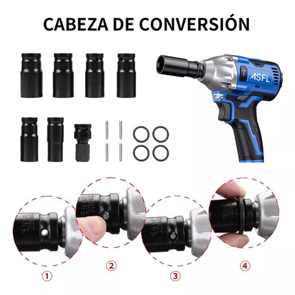 Llave Pistola De Impacto 2 Baterias AZUL