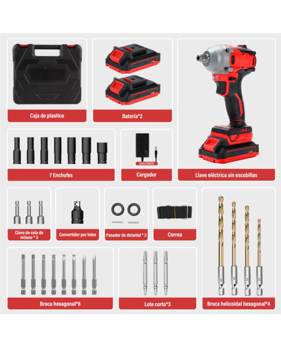 Llave Pistola de Impacto 2 Bat  450 NM