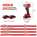 Llave Pistola de Impacto 2 Bat  450 NM