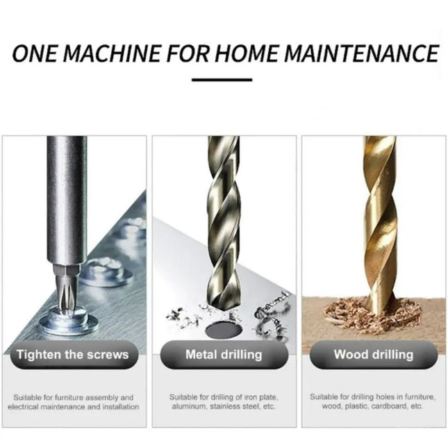 Taladro Azul Bateria Cuadrada