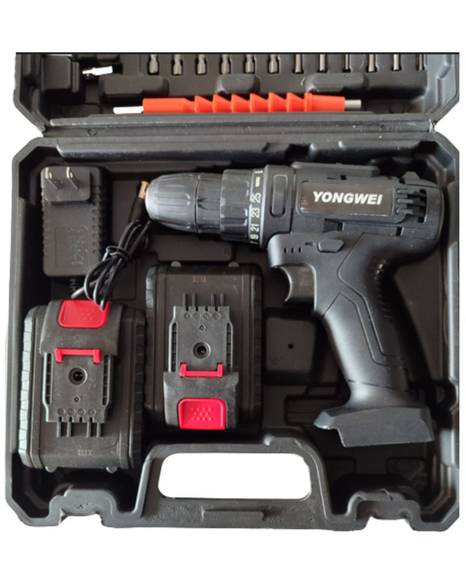 Taladro Negro Doble Bateria Cuadrada