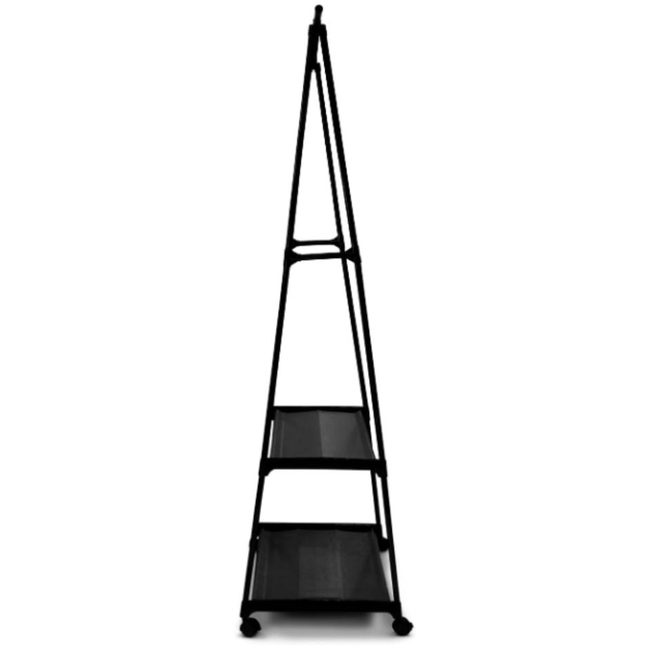 Rack triangular perchero de ropa Negro