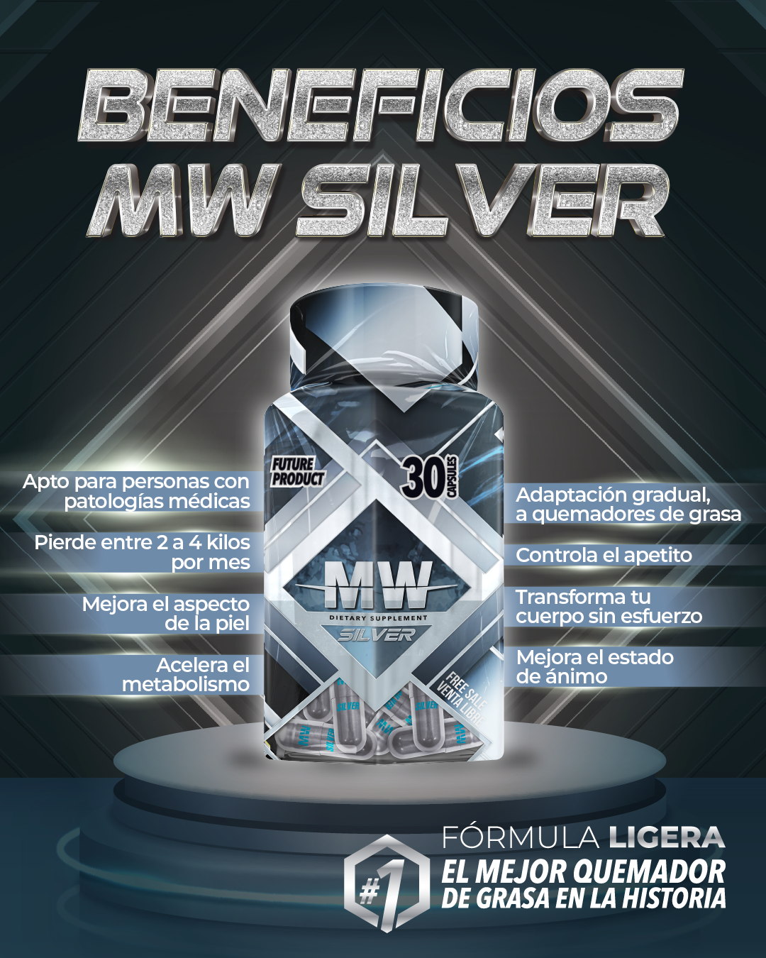 QUEMADOR DE GRASA MW SILVER