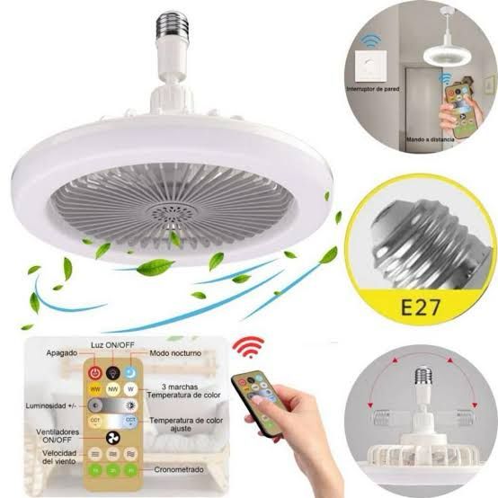 FOCO VENTILADOR LAMPARA LED