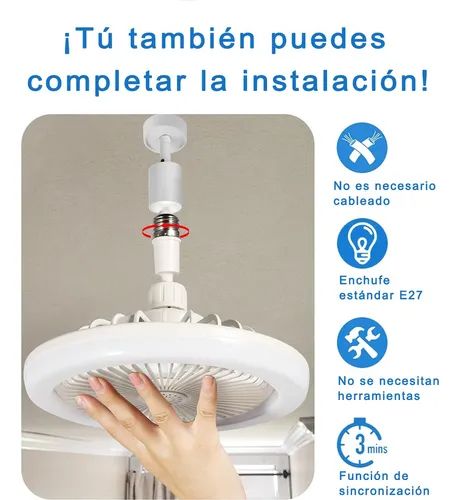 FOCO VENTILADOR LAMPARA LED