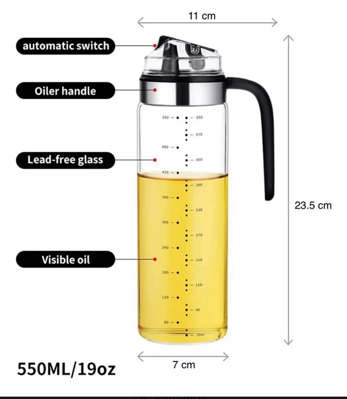 DISPENSADOR DE ACEITE DE VIDRIO