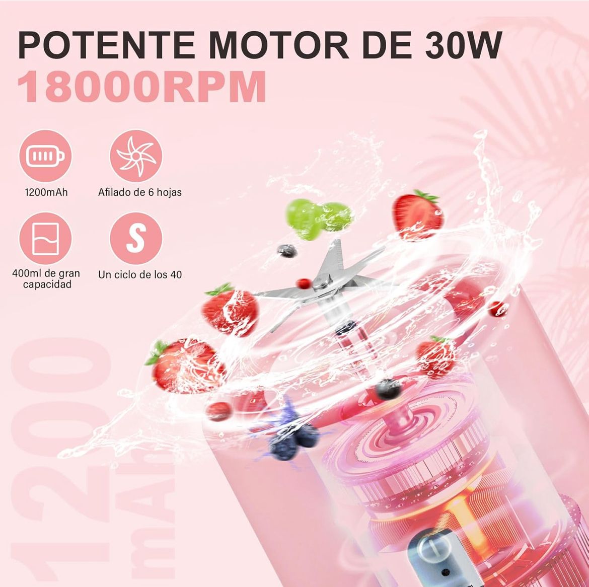 MINI LICUADORA PORTATIL PARA JUGOS