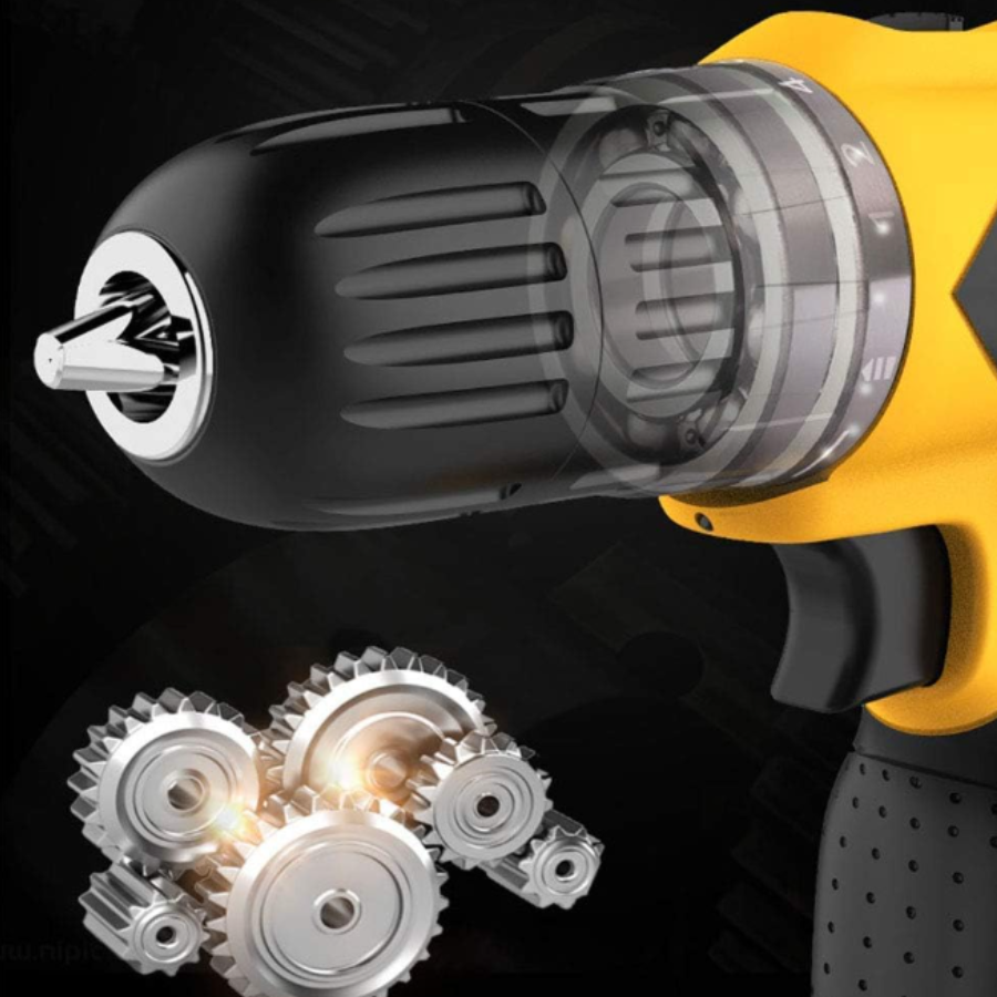 Taladro Amarillo 2 Baterías Redonda Inal