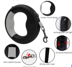 Correa retractil con luz led