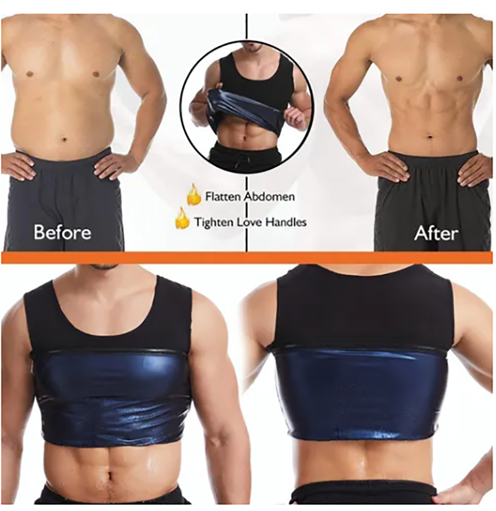 FAJA SAUNA HOMBRE MOLDEADORA TIPO CHALEC