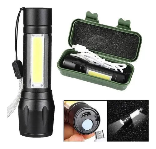 Lámpara Táctica Mini Recargable USB
