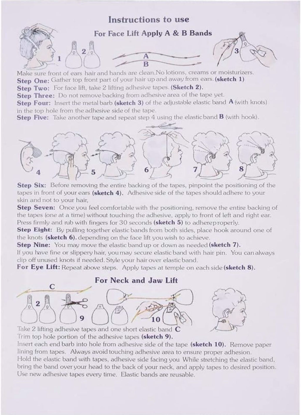 ADHESIVO PARA ESTIRAMIENTO FACIAL