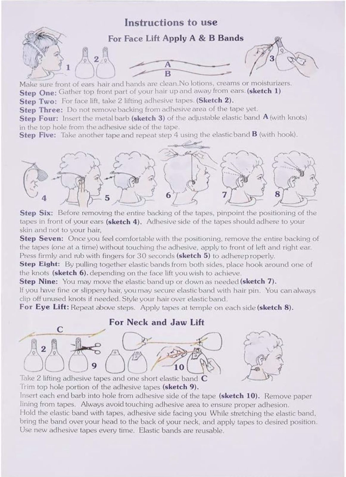 ADHESIVO PARA ESTIRAMIENTO FACIAL