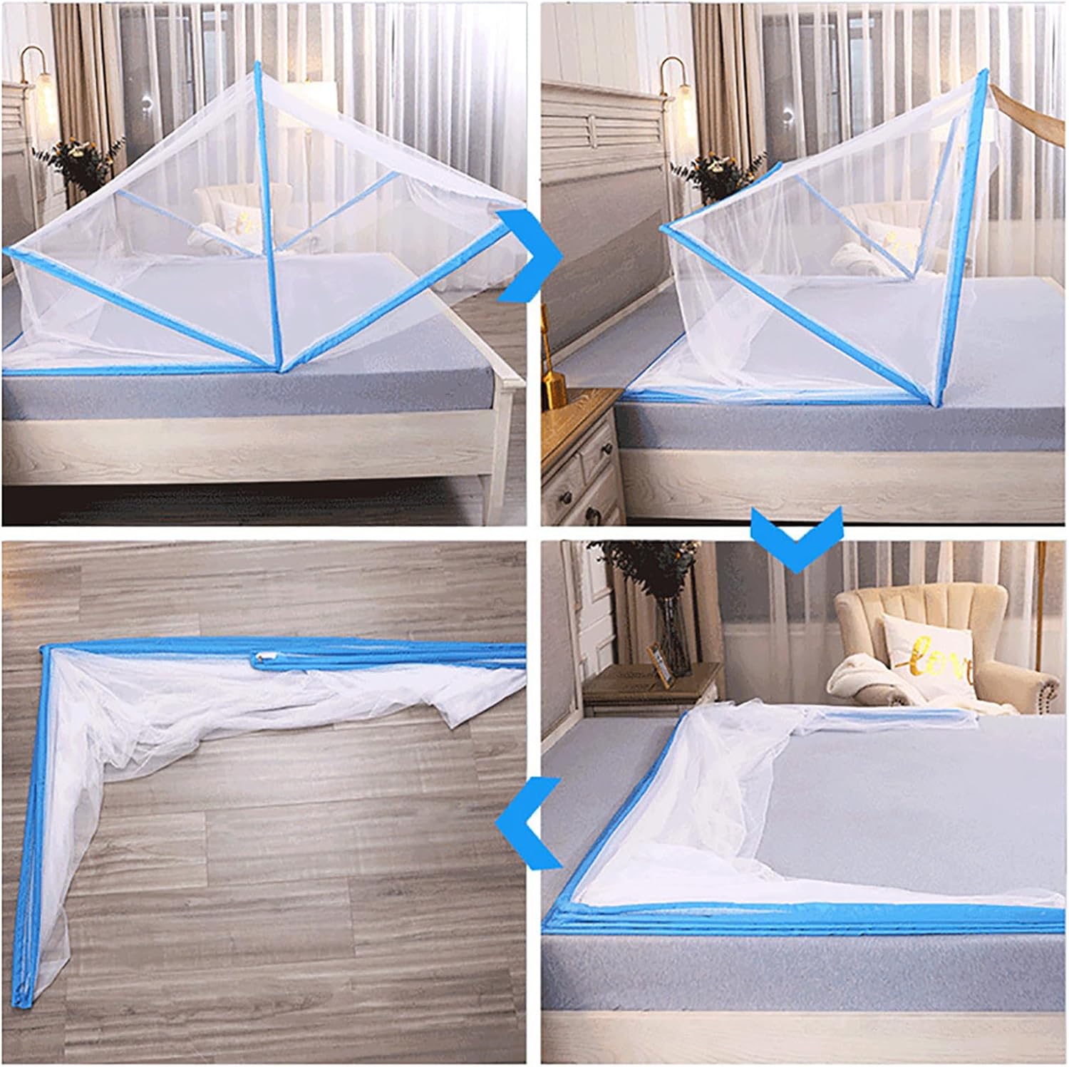 Mosquitera plegable fácil Cama Acampar