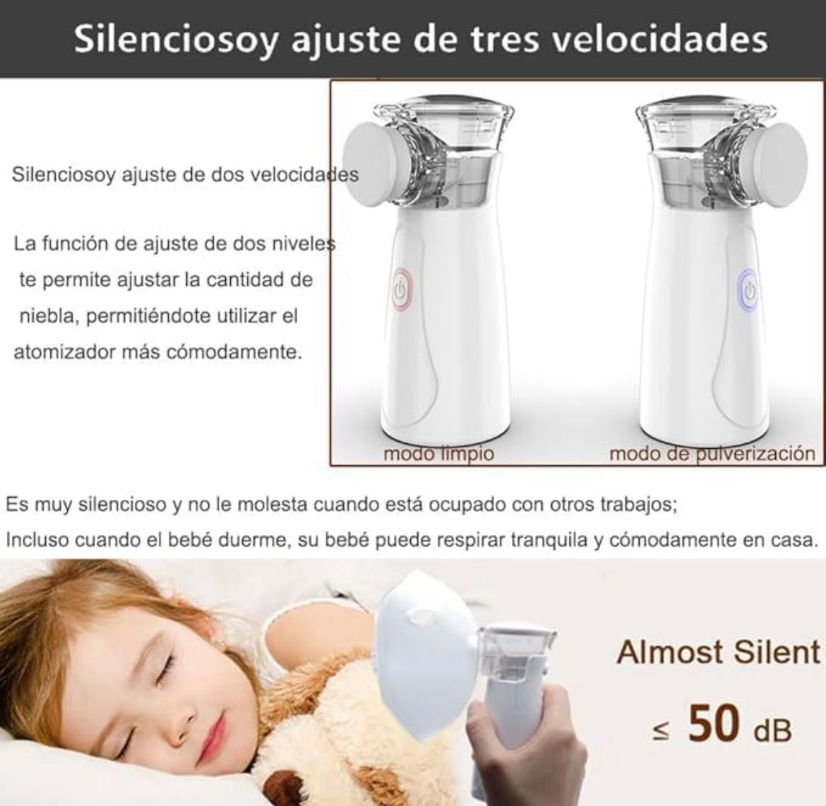 NEBULIZADOR SILENCIOSO NIÑO/ADULTO