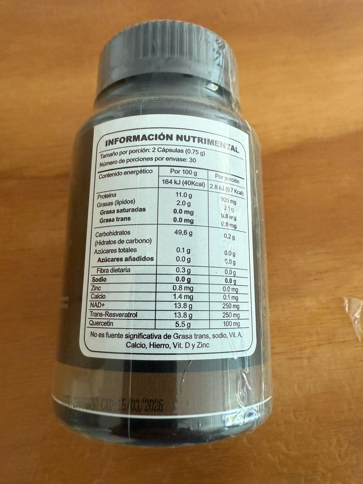 Nad+ con Resveratrol PoliVita 60cápsulas