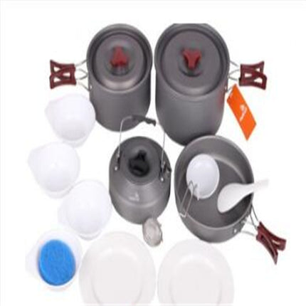 Juego de utensilios de cocina para picnic, juego de ollas para acampar, olla para acampar