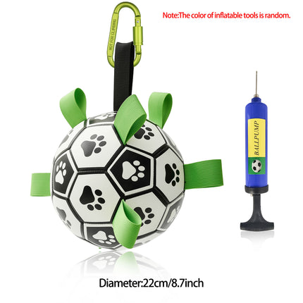 Pelota de fútbol interactiva para perros, juguete de entrenamiento inflado para perros, pelotas Border Collie para perros grandes, artículos para mascotas