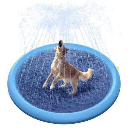 Piscina Antideslizante para Perros y Niños, Tapete de Juego de Agua para Exteriores, Fuente de Jardín para Verano