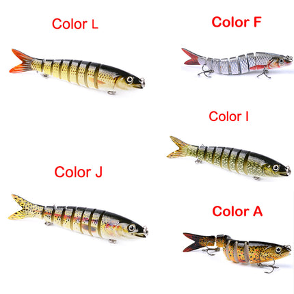 Señuelos de Pesca de Lucio Artificiales Secciones Múltiples Articuladas Cebo Duro Trolling Herramientas de Pesca de Lucio Carpa