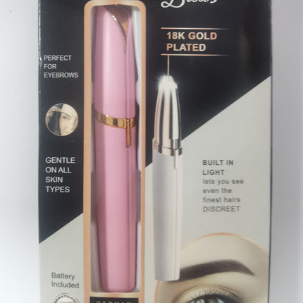 Mini Recortador Eléctrico de Cejas Lápiz Labial para Cejas Eliminador de Vello Rastrillo Indoloro Depiladora con Luz LED