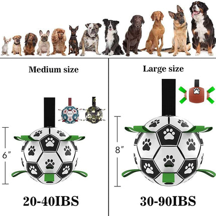 Pelota de fútbol interactiva para perros, juguete de entrenamiento inflado para perros, pelotas Border Collie para perros grandes, artículos para mascotas