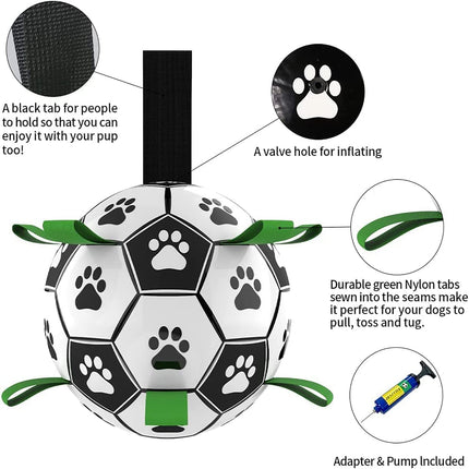 Pelota de fútbol interactiva para perros, juguete de entrenamiento inflado para perros, pelotas Border Collie para perros grandes, artículos para mascotas