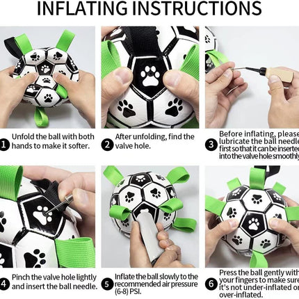 Pelota de fútbol interactiva para perros, juguete de entrenamiento inflado para perros, pelotas Border Collie para perros grandes, artículos para mascotas