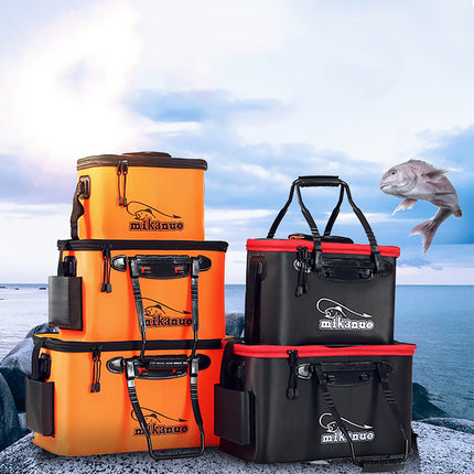 Bolsa de pesca portátil EVA plegable engrosada, caja de pesca viva, cubo de tanque, aparejos de pesca para camping, caja de almacenamiento para peces