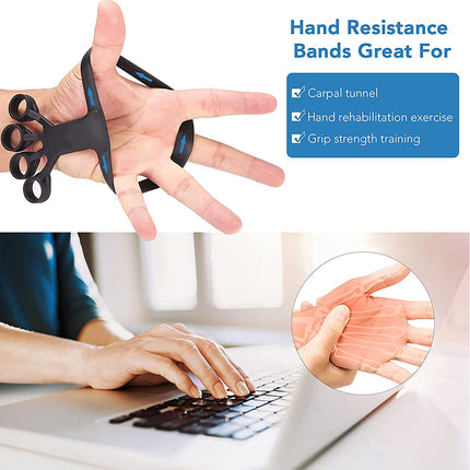 Dispositivo de agarre de silicona, ejercitador de dedos, estirador, entrenador de agarre para manos con artritis, fortalecimiento de la rehabilitación para aliviar el dolor