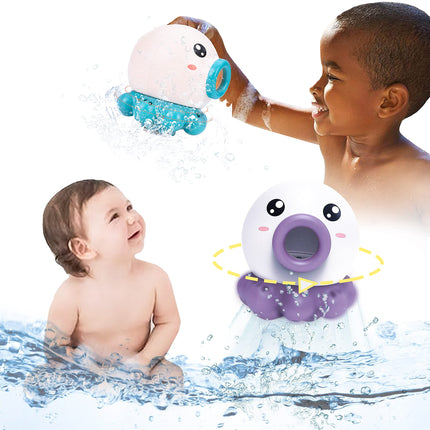 Juguete de baño con fuente de pulpo, chorro de agua, ducha giratoria, juguete de baño, juguetes de agua de verano, rociador, juguetes de playa, juguetes de agua para niños