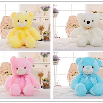Oso de peluche LED luminoso creativo, animales de peluche, juguete de peluche colorido brillante, regalo de Navidad para niños, almohada