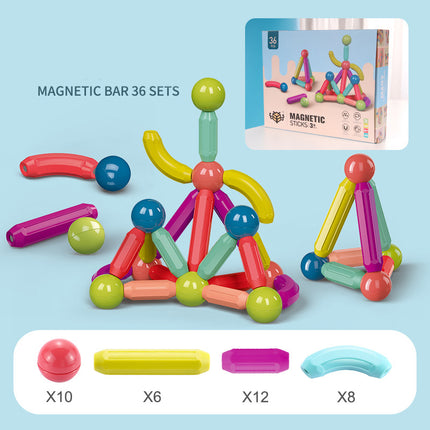 Juego de Bloques Magnéticos de Construcción para Bebés, Imanes para Niños, Ladrillos de Juguete Magnéticos