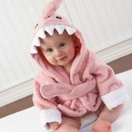 Toallas de baño para bebés con modelos de animales lindos de dibujos animados, albornoces para bebés, albornoces de algodón para niños, albornoces con capucha para bebés