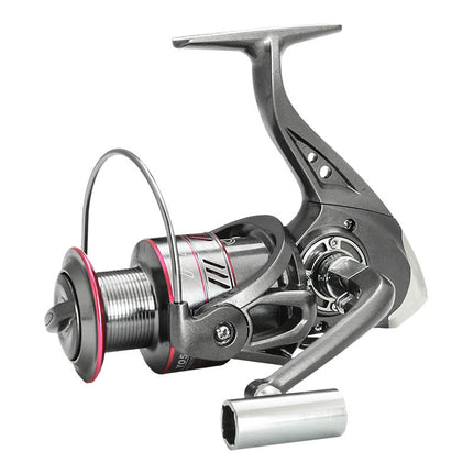 Carrete de pesca totalmente metálico