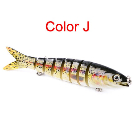 Señuelos de Pesca de Lucio Artificiales Secciones Múltiples Articuladas Cebo Duro Trolling Herramientas de Pesca de Lucio Carpa
