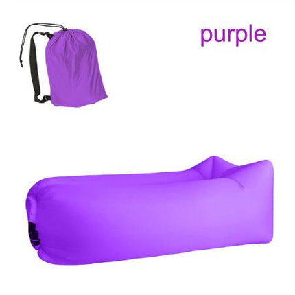 Sofá de aire para exterior, inflable rápido, tumbona, hamaca de playa, cama de aire plegable, saco de dormir, sofá perezoso, sofá de aire perezoso
