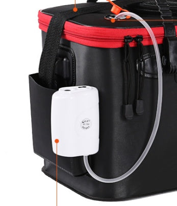 Bolsa de pesca portátil EVA plegable engrosada, caja de pesca viva, cubo de tanque, aparejos de pesca para camping, caja de almacenamiento para peces