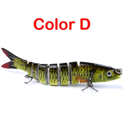 Señuelos de Pesca de Lucio Artificiales Secciones Múltiples Articuladas Cebo Duro Trolling Herramientas de Pesca de Lucio Carpa
