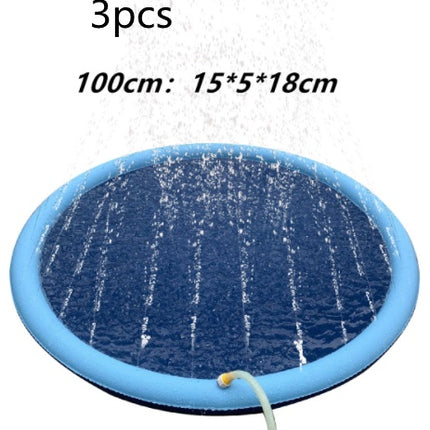 Piscina Antideslizante para Perros y Niños, Tapete de Juego de Agua para Exteriores, Fuente de Jardín para Verano