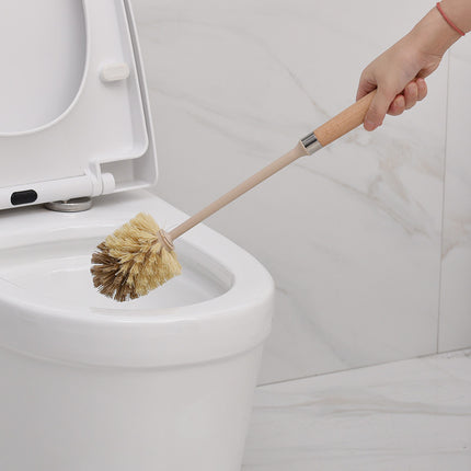 Cepillo de limpieza de inodoro con mango de madera, herramientas de limpieza de baño, cepillos de limpieza para piso de cocina