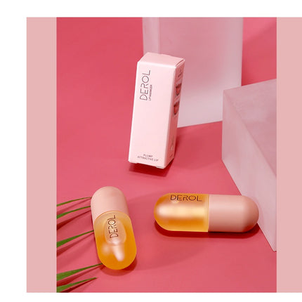 Aceite Voluminizador Labial Instantáneo Día y Noche Transparente Nutritivo Duradero Reparador Reduce Líneas Finas Cuidado Labial Cosmético de Belleza