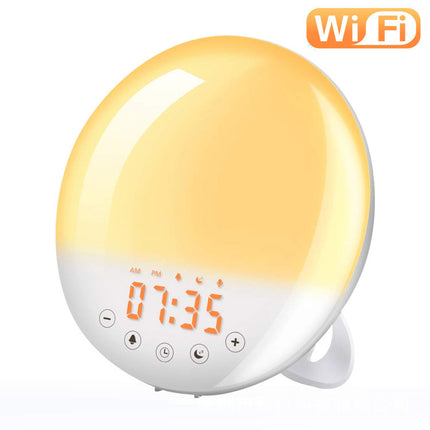 Despertador inteligente con control de voz WiFi, luz de amanecer natural