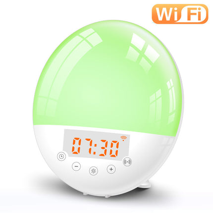 Despertador inteligente con control de voz WiFi, luz de amanecer natural