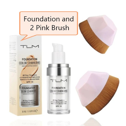 Base de Maquillaje Líquida Corrector de Temperatura Portátil Tono Natural Base de Maquillaje BB Corrector