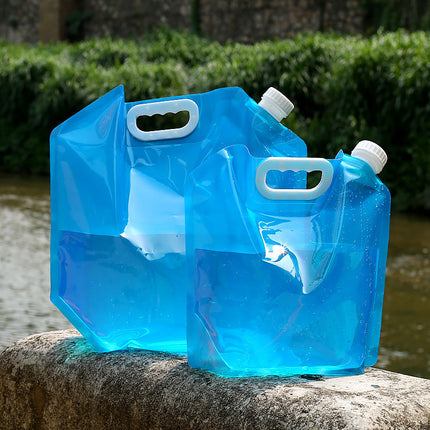 Contenedor de Bolsas de Agua Plegables Portátiles de PVC para Acampar al Aire Libre y Senderismo