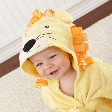 Toallas de baño para bebés con modelos de animales lindos de dibujos animados, albornoces para bebés, albornoces de algodón para niños, albornoces con capucha para bebés