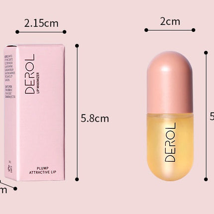 Aceite Voluminizador Labial Instantáneo Día y Noche Transparente Nutritivo Duradero Reparador Reduce Líneas Finas Cuidado Labial Cosmético de Belleza